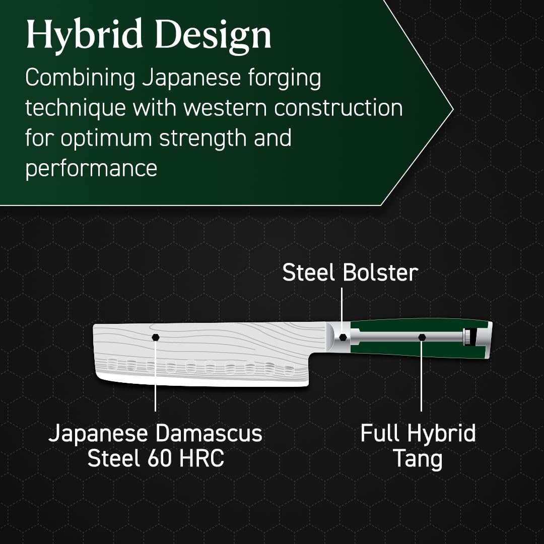 3.5 Inch Japanese Damascus Stainless Steel Pairing Knife, Full Tang Construction, Pakkawood Handle