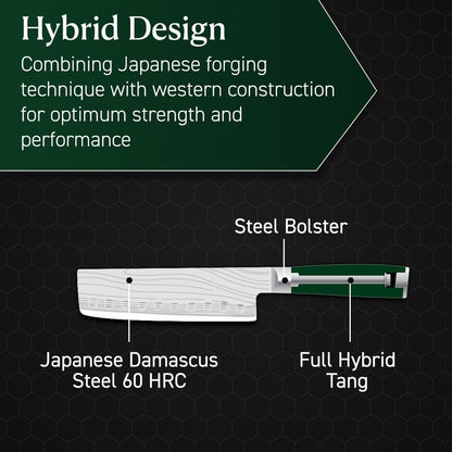 3.5 Inch Japanese Damascus Stainless Steel Pairing Knife, Full Tang Construction, Pakkawood Handle