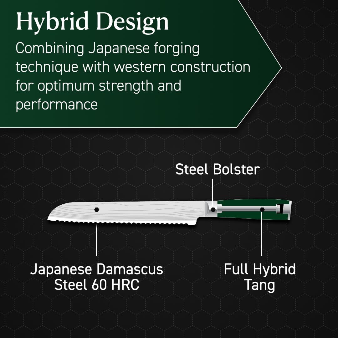 3.5 Inch Japanese Damascus Stainless Steel Pairing Knife, Full Tang Construction, Pakkawood Handle