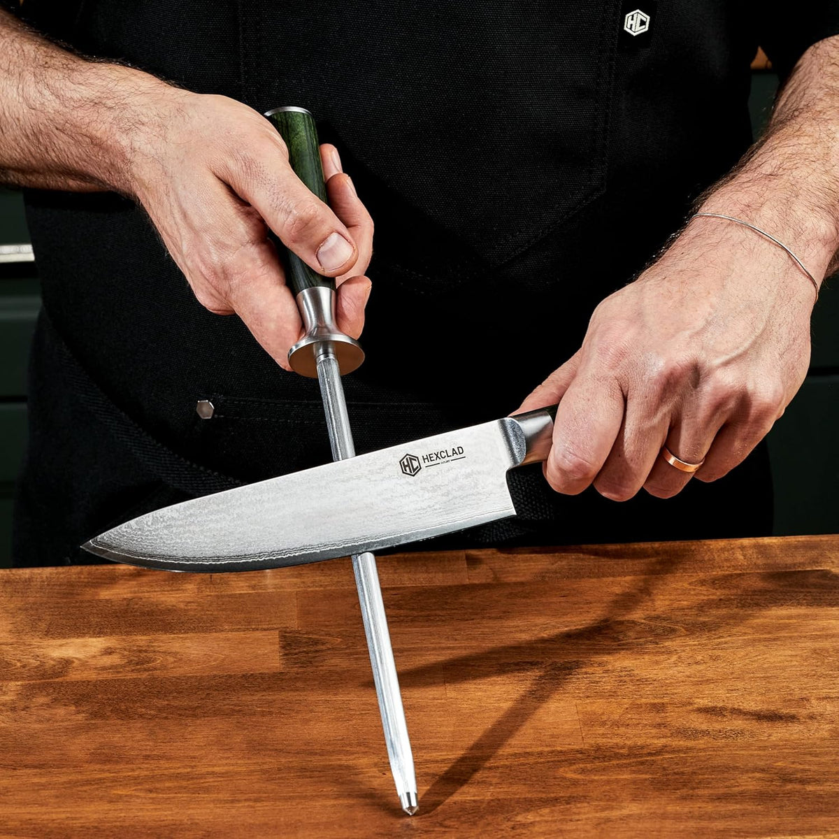 3.5 Inch Japanese Damascus Stainless Steel Pairing Knife, Full Tang Construction, Pakkawood Handle