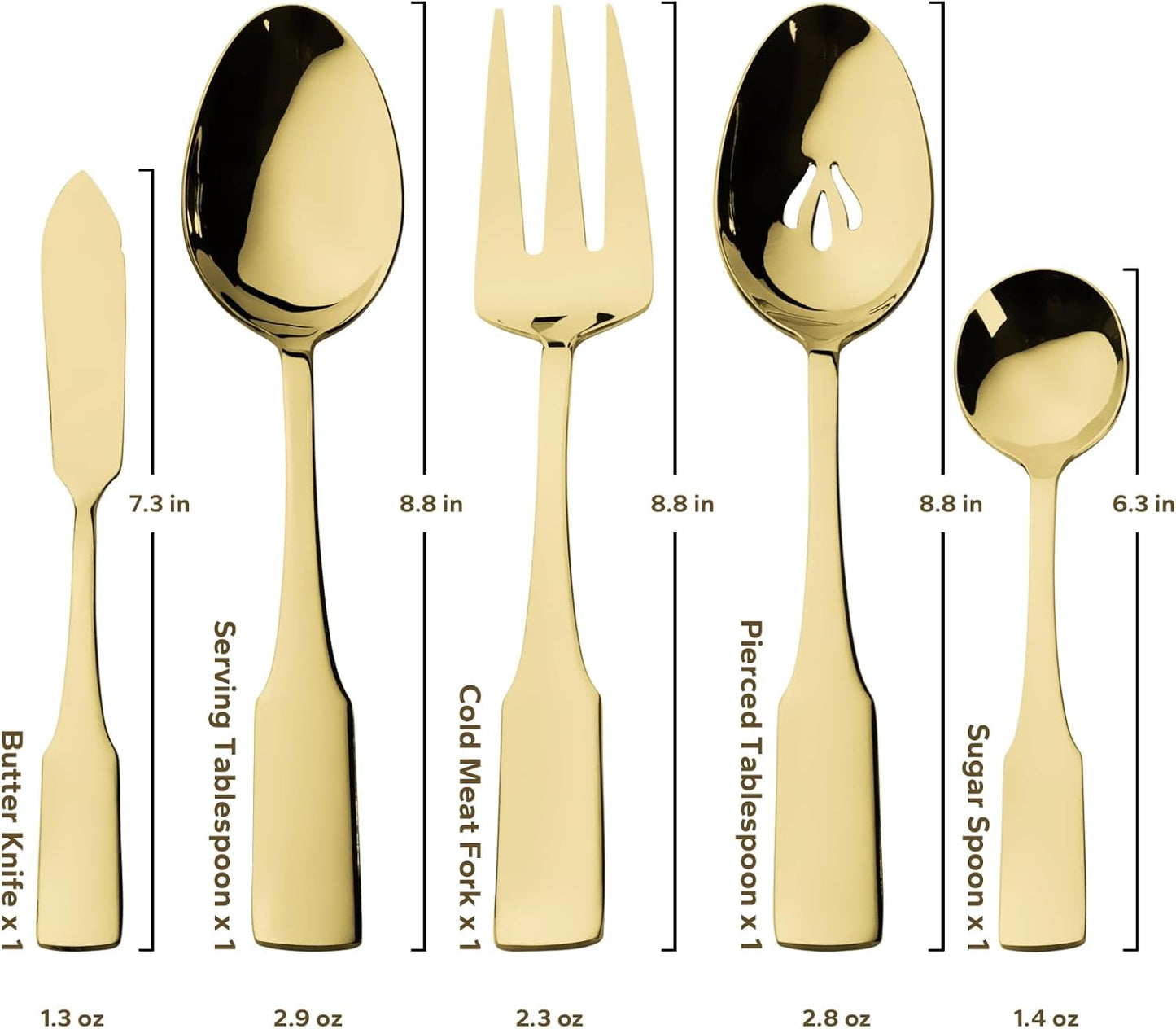 Kate 48-Piece Silverware Set with steak knife Service for 8, Stainless Steel Flatware Set, Mirror Polished Cutlery Set Dishwasher Safe