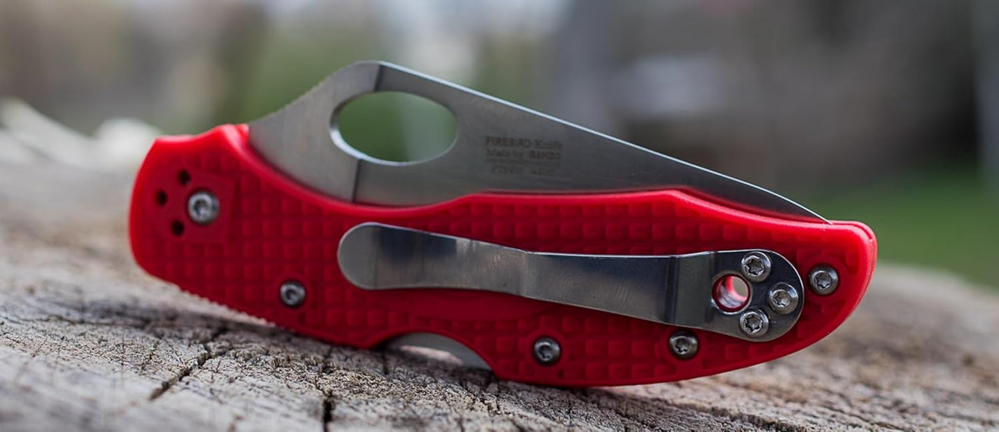 Firebird GANZO F759MS-OR Pocket Folding Knife 440C Stainless Steel Serrated Blade Anti-Slip Handle with Clip Fishing Camping EDC Utility Pocket Knife (Orange)