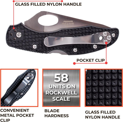 Firebird GANZO F759MS-OR Pocket Folding Knife 440C Stainless Steel Serrated Blade Anti-Slip Handle with Clip Fishing Camping EDC Utility Pocket Knife (Orange)