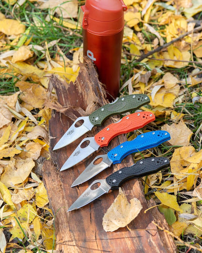 Firebird GANZO F759MS-OR Pocket Folding Knife 440C Stainless Steel Serrated Blade Anti-Slip Handle with Clip Fishing Camping EDC Utility Pocket Knife (Orange)