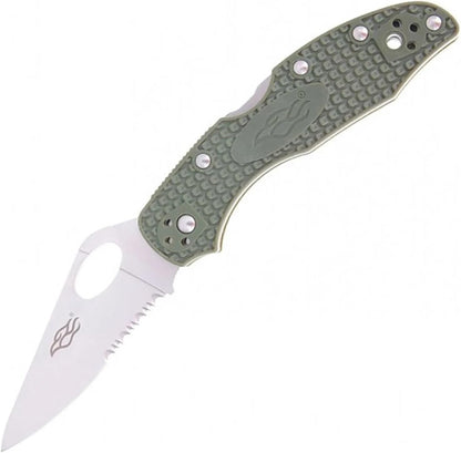 Firebird GANZO F759MS-OR Pocket Folding Knife 440C Stainless Steel Serrated Blade Anti-Slip Handle with Clip Fishing Camping EDC Utility Pocket Knife (Orange)