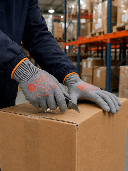 Cut-Resistant Gloves ASNI A5 Safety Work Glove | Design in Japan Cut-Resistant Nitrile-Coated Anti-Slip Anti-Blade Worksite DIY Diamond Silk Fiber construction bite proof