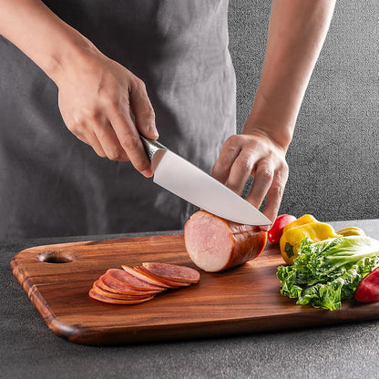 Wood Cutting Boards for Kitchen,JAMES.F Acacia Wooden Heavy Duty Cutting Board, Chopping Serving Boards with Hanging Hole for Meat Bread or Vegetables