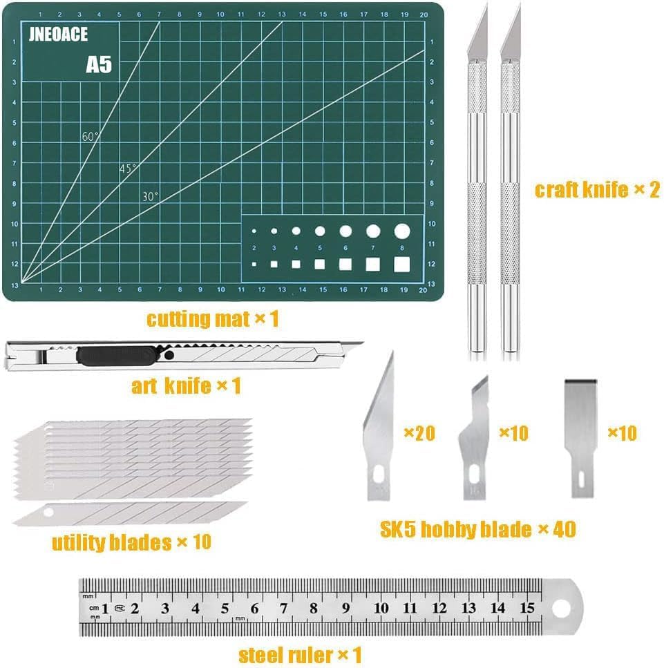 Exacto Knife Precision Carving Craft Hobby Knife Kit with 40 PCS Exacto Blades for DIY Art Work Cutting, Hobby, Scrapbooking, Stencil (Pink)