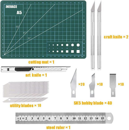 Exacto Knife Precision Carving Craft Hobby Knife Kit with 40 PCS Exacto Blades for DIY Art Work Cutting, Hobby, Scrapbooking, Stencil (Pink)