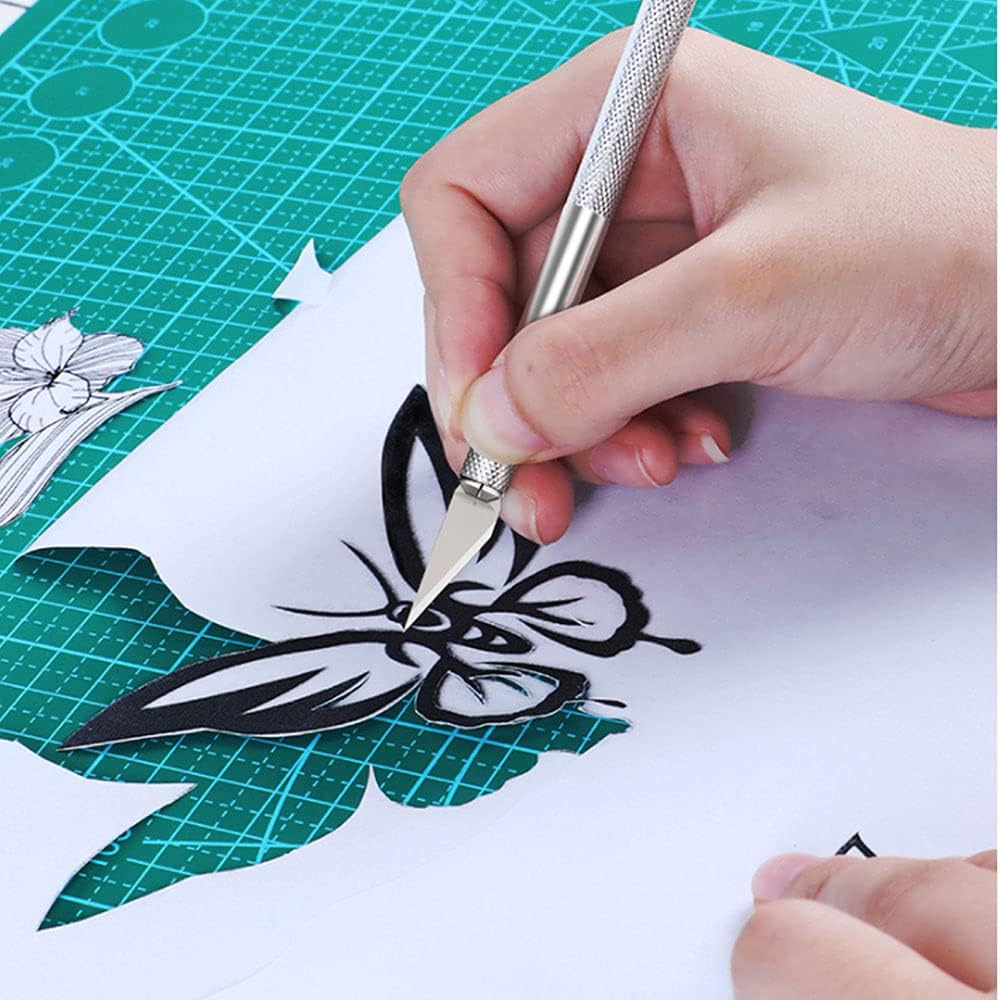 Exacto Knife Precision Carving Craft Hobby Knife Kit with 40 PCS Exacto Blades for DIY Art Work Cutting, Hobby, Scrapbooking, Stencil (Pink)