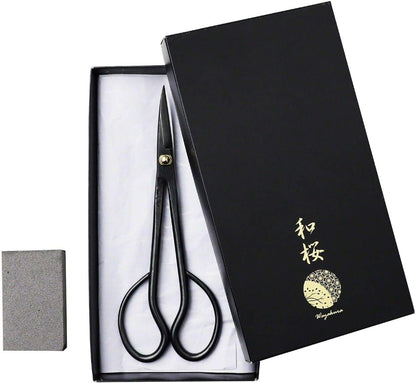 Wazakura Japanese Bonsai Trimming Care Kit Made in Japan, Satsuki Bonsai Scissors 7inch(180mm) + Sap Rust Eraser Gift Box Set