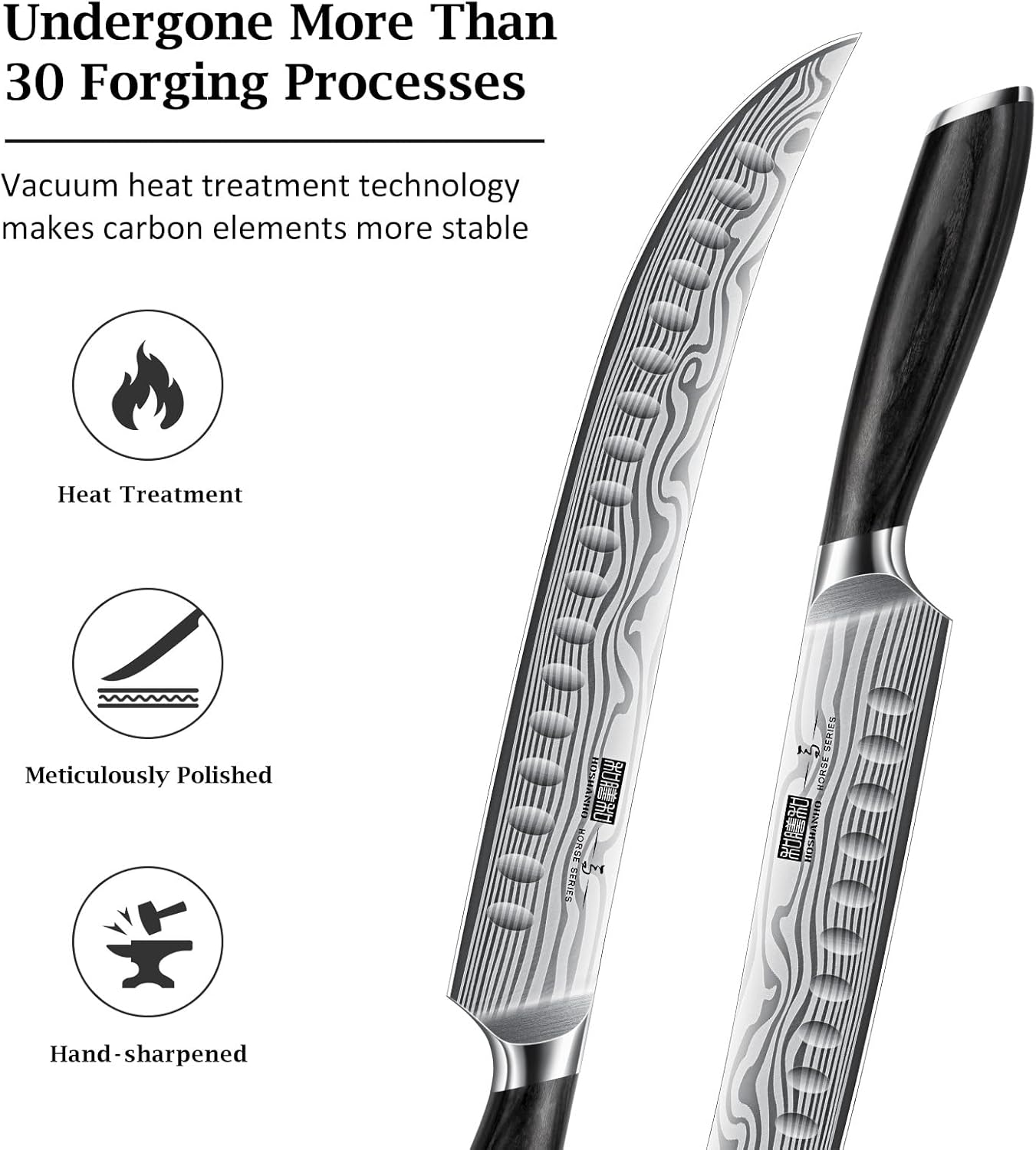 12 Inch Slicing Kinfe, Razor Sharp Brisket Knife, Pakkawood Handle | Japanese High Carbon Powder Steel Carving Knife, Professional Slicing Knives for BBQ Brisket Turkey Ham Rib Roast