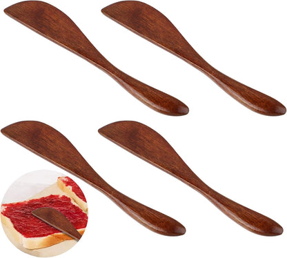 Wooden Butter Knife, 5.9 Inch Jelly Cheese Spreaders Jam Sandwich Spreaders Cream Spreader Mini Wooden Spatulas Condiment Knives for Kitchen Restaurant
