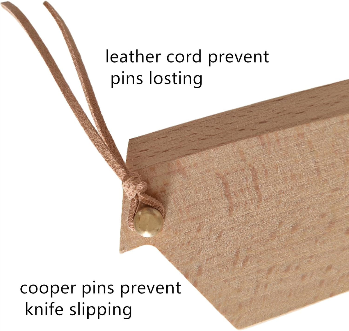 Japanese Gyuto Knife Sheath, 8 Inch Chef Knife Beechwood Saya Blade Cover, 210mm Magnetic Protective Edge Guard with Copper Pins for Kitchen Knives