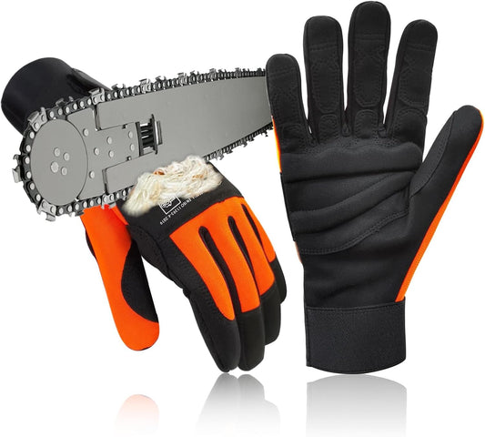Chainsaw Gloves Class 1 Latest Standard EN ISO 11393-4 | EN 388: 4122X, Left Hand Protection