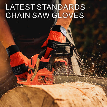 Chainsaw Gloves Class 1 Latest Standard EN ISO 11393-4 | EN 388: 4122X, Left Hand Protection