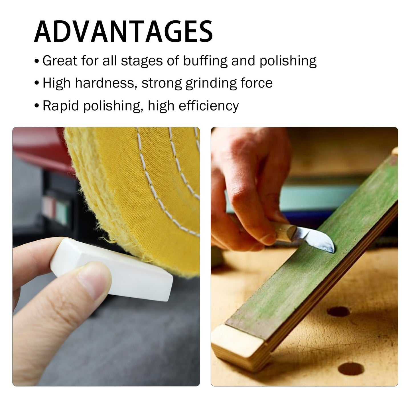 Stropping Compound, 4 Oz, Fine Green Buffing Polishing Compound, Leather Strop Compound, Honing Compound for Knife Polishing-3Pack
