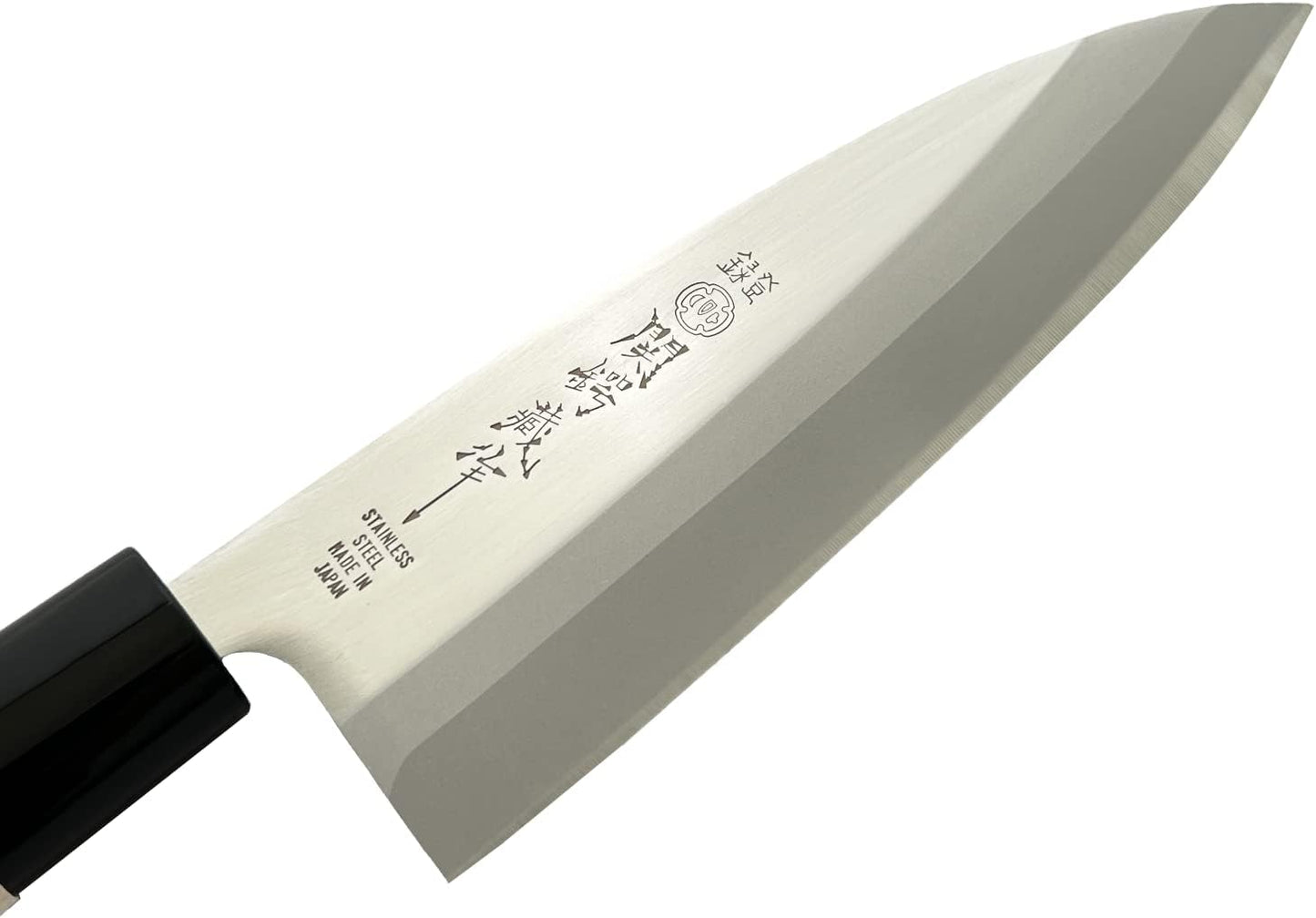 Seki Tsubazo Deba Knife 5.9-inch Blade and Japanese Painting Cloth Set, Japanese Chef Knife for Fish and Meats, Stainless Steel Blade & Genuine Wooden Handle