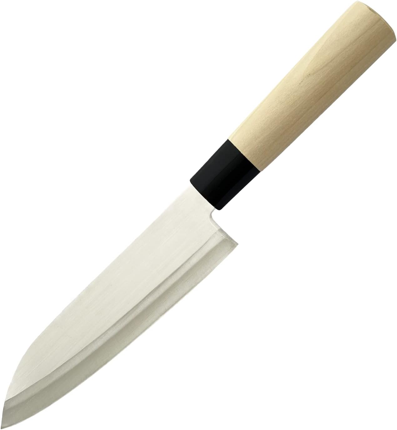 Seki Tsubazo Deba Knife 5.9-inch Blade and Japanese Painting Cloth Set, Japanese Chef Knife for Fish and Meats, Stainless Steel Blade & Genuine Wooden Handle