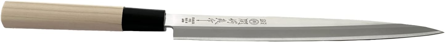 Seki Tsubazo Deba Knife 5.9-inch Blade and Japanese Painting Cloth Set, Japanese Chef Knife for Fish and Meats, Stainless Steel Blade & Genuine Wooden Handle