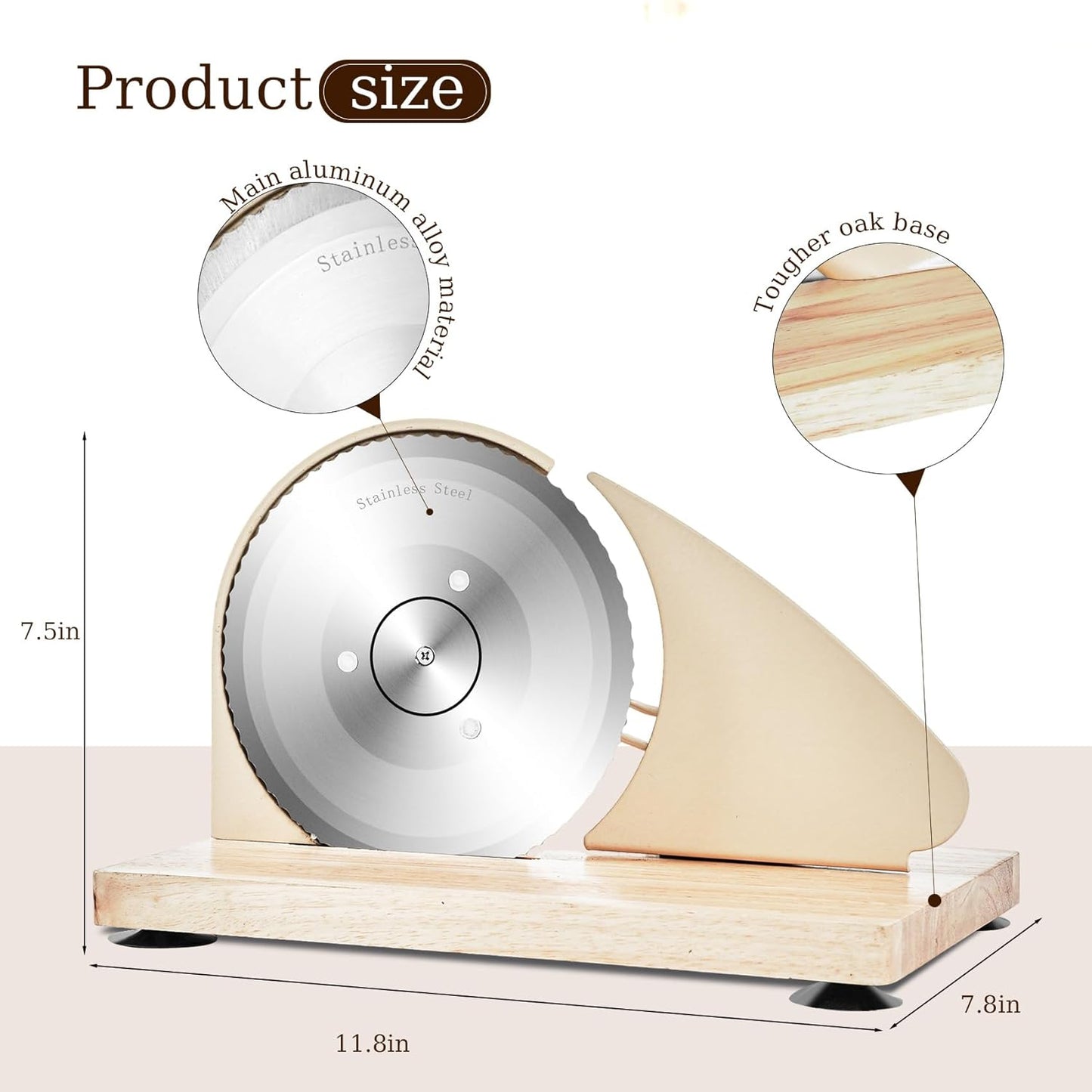 Upgraded Manual Bread Slicer for Homemade Sourdough Bread with Measurement Marks, Adjustable 0"-0.8" Thickness Hand Crank Bread Slicer with Suction Cup for Even Slicing, Kitchen and Commercial, Black
