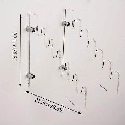 Acme Knife Rack - Wall Mounted, Acrylic, Outdoor & EDC Knife Display Stand for Survival Tactics