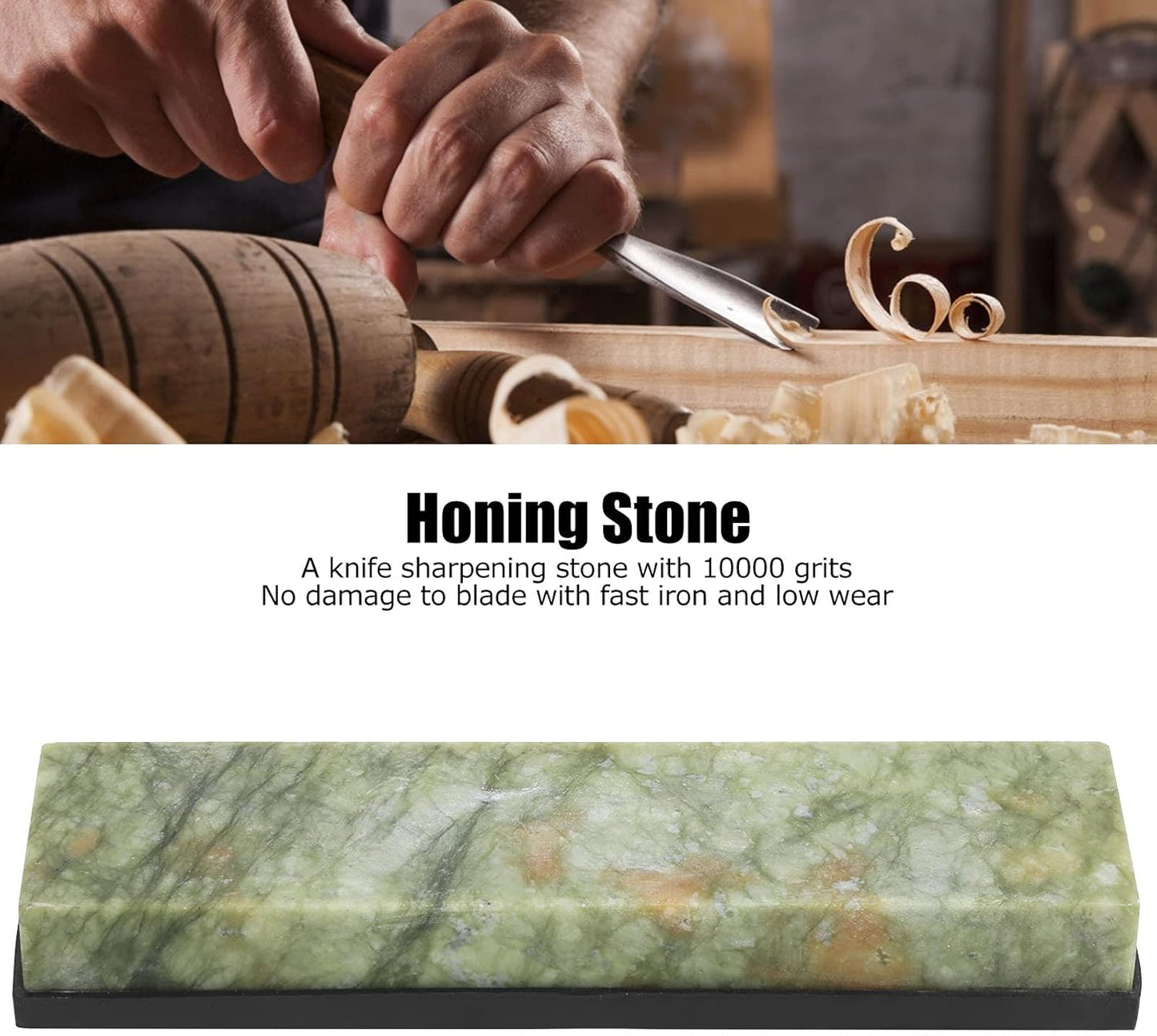 Knife Sharpening Stone, 10000 Grit 2 Side Whetstone Knife Sharpener with Non-Slip Silicone Base, Polishing Tool for Kitchen/Hunting/Knife/Scissor, and Elegant