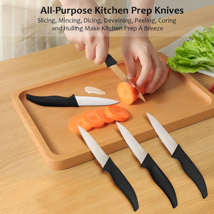 4 Piece Paring Knife Set, 4 Inch Stainless Steel Fruit Knives