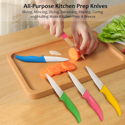 4 Piece Paring Knife Set, 4 Inch Stainless Steel Fruit Knives
