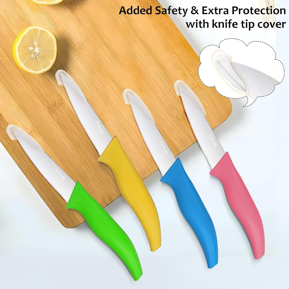 4 Piece Paring Knife Set, 4 Inch Stainless Steel Fruit Knives