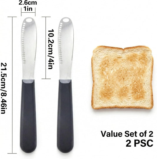2 PCS Butter Spreader Butter Knife Spreader Butter Curler with Holes | Butter Knives Curler Butter Grater - 3 in 1 Kitchen Gadgets
