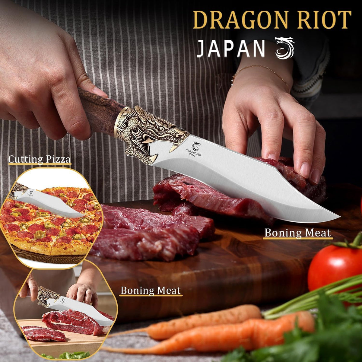 Boning Knife, High Carbon Steel, Full Tang