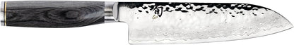 Premier 5.5" Santoku Knife, Handcrafted and Hand-Sharpened Japanese All Purpose Knife, VG-MAX Core with Damascus Stainless Steel Cladding, Pakkawood Handle, Versatile Japanese Cutting Tool