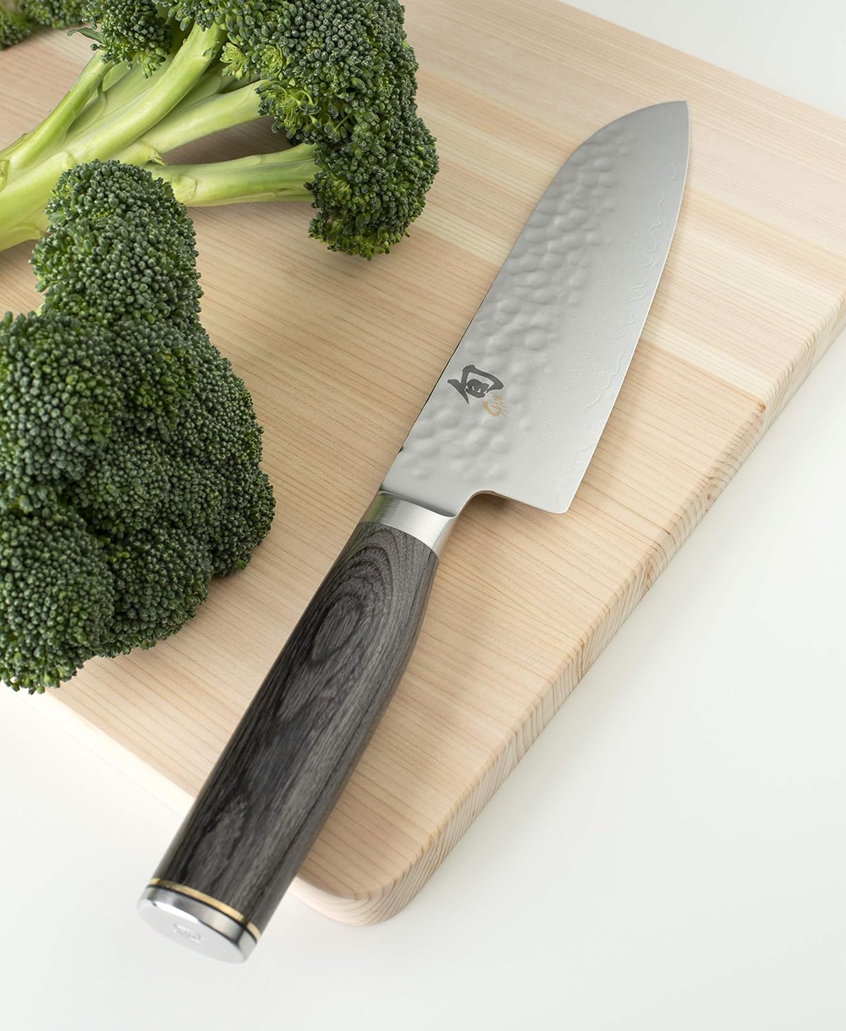 Premier 5.5" Santoku Knife, Handcrafted and Hand-Sharpened Japanese All Purpose Knife, VG-MAX Core with Damascus Stainless Steel Cladding, Pakkawood Handle, Versatile Japanese Cutting Tool