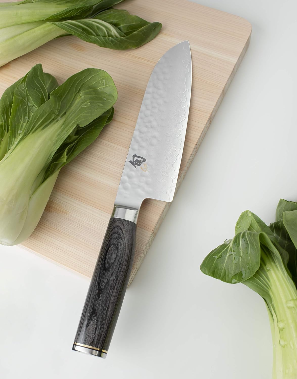Premier 5.5" Santoku Knife, Handcrafted and Hand-Sharpened Japanese All Purpose Knife, VG-MAX Core with Damascus Stainless Steel Cladding, Pakkawood Handle, Versatile Japanese Cutting Tool
