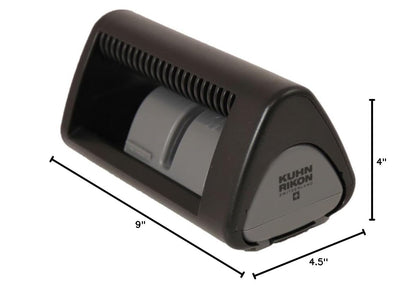 Knife Sharpener, Dual Pull Through Sharpener for Straight and Serrated Knives, Compact Ceramic Sharpener, Black