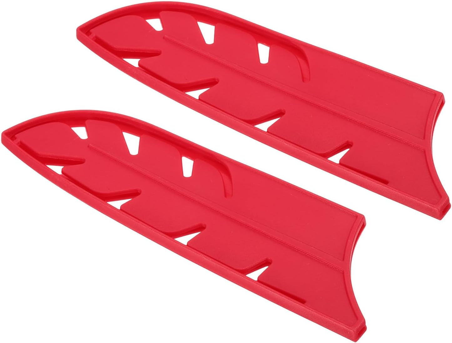 ABS Safety Knife Cover Sleeves for 5" Santoku Knife, Universal Chopping Edge Guard Blade Protector Sheath for Kitchen Bar, Red, 12.7cm L, Pack of 2