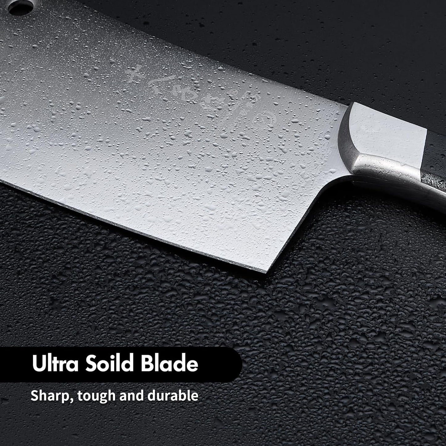 Heavy Duty Stainless Steel Bone Cleaver Knife for Home Chopping Bones