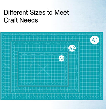18"x12" Self Healing Cutting Mat, Sewing Mat for Crafts, Double Sided 5-Ply Table Cutting Board for Fabric Quilting Leather Modeling Hobby Project, Turquoise