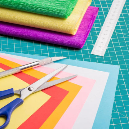 18"x12" Self Healing Cutting Mat, Sewing Mat for Crafts, Double Sided 5-Ply Table Cutting Board for Fabric Quilting Leather Modeling Hobby Project, Turquoise