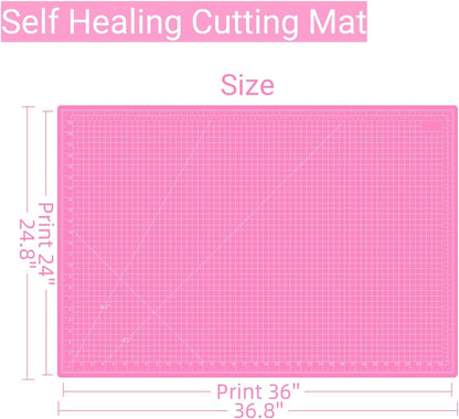 18"x12" Self Healing Cutting Mat, Sewing Mat for Crafts, Double Sided 5-Ply Table Cutting Board for Fabric Quilting Leather Modeling Hobby Project, Turquoise