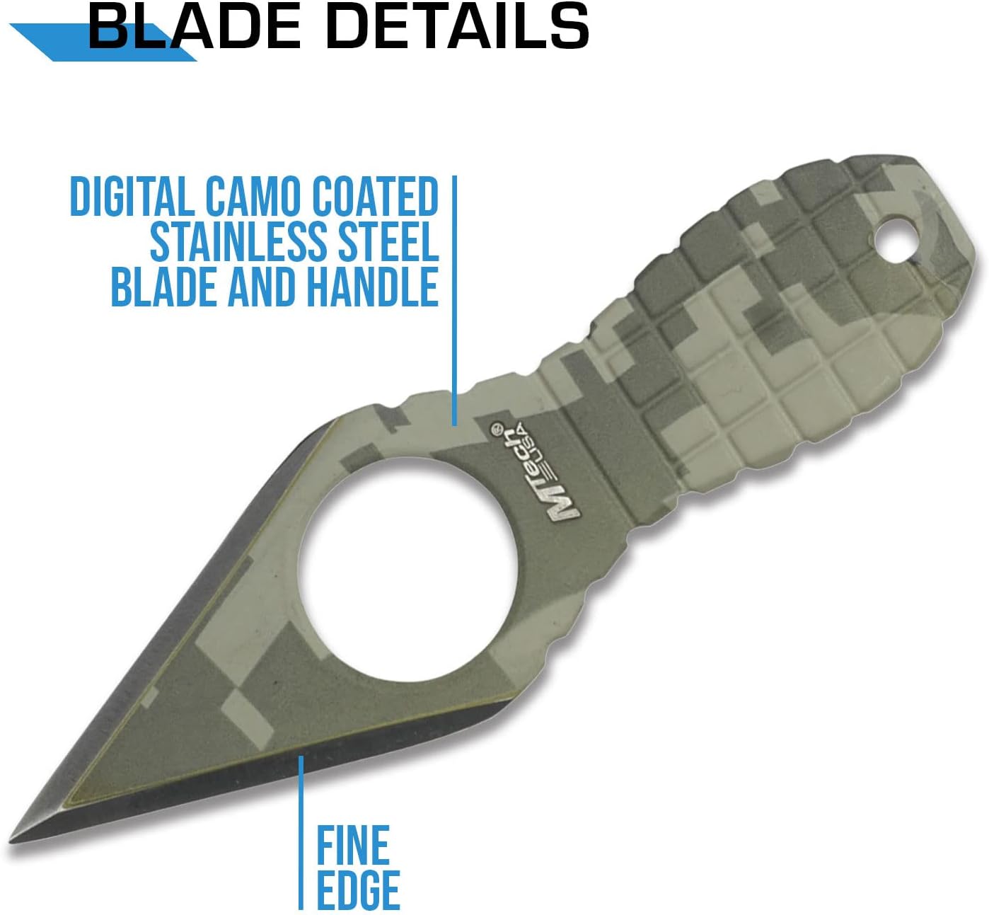 Fixed Blade Knife, Full Tang, Nylon Fiber Sheath, Hunting, Camping, Survival, EDC, 588-20-27 Series