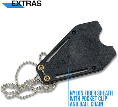 Fixed Blade Knife, Full Tang, Nylon Fiber Sheath, Hunting, Camping, Survival, EDC, 588-20-27 Series