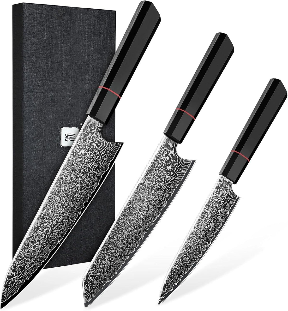 Damascus Nakiri Knife 6.5 Inch – VG10 Multipurpose Kitchen Knife | Japanese VG10 steel, Honbazuke Sharpening Method, Ergonomic Olive Wood Handle, Gift Box, for Vegetables and Meat