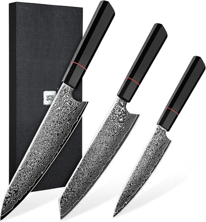 Damascus Nakiri Knife 6.5 Inch – VG10 Multipurpose Kitchen Knife | Japanese VG10 steel, Honbazuke Sharpening Method, Ergonomic Olive Wood Handle, Gift Box, for Vegetables and Meat