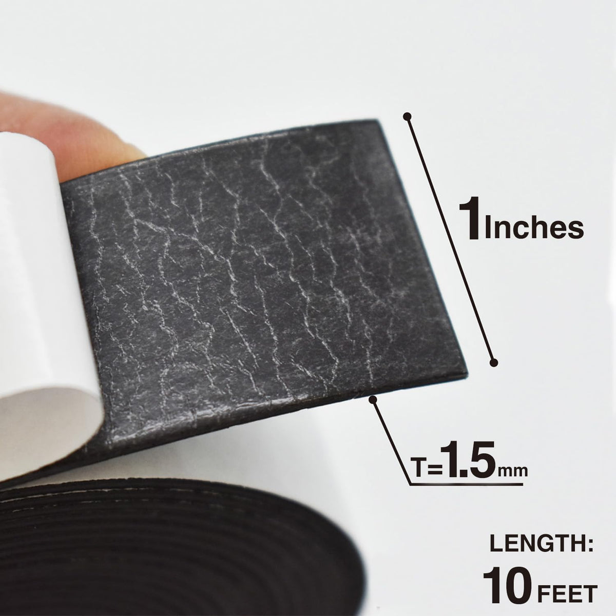 Magnetic Tape, 1 Inch x 10 Feet, Ultra Thick 60 mil, Heavy Duty, Magnetic Tape Strips with Adhesive Backing for DIY & Crafts, Whiteboards, Fridge Organization(MVAT-1010)