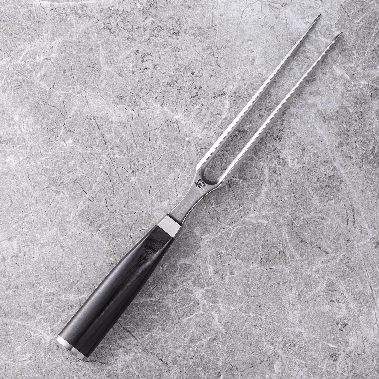 Classic 6.5" Carving Fork | Handcrafted 2-Prong Stainless Steel Fork, Pair with Classic Slicing Knife for Carving and Serving, Pakkawood Handle