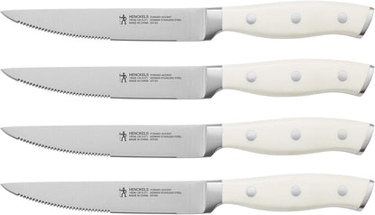 Forged Accent Steak Knives Set of 4 Razor-Sharp, German Engineered