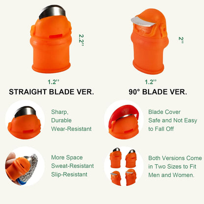12 Pcs Gardening Thumb Knife Set, Finger Cutter with Anti-Cutting Finger Protector, Thumb Cutter for Vegetable Garden, Harvesting and Deadheading, Present for Gardeners