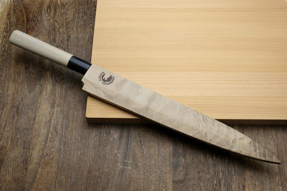 Yoshihiro Magnetic Oak Wood Saya Cover Blade Protector for Yanagi (300mm)